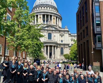 The choir sings choral evensong at St Pauls, Monday May 20th 2024